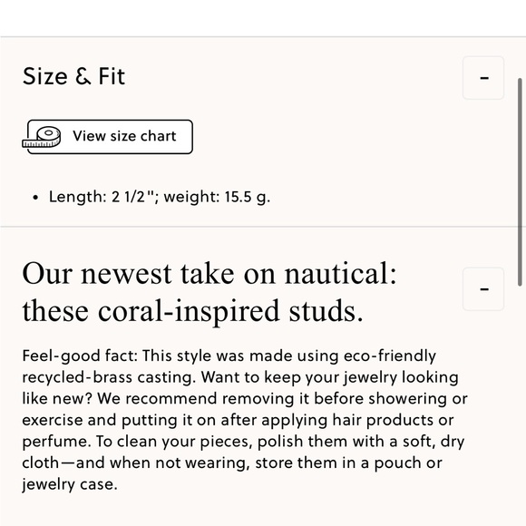 J. Crew Gold Coral Pearl Earrings - Picture 2 of 4